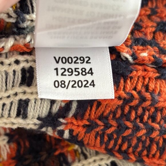 LUCKY BRAND Open Front Cardigan Sweater Coat  Aztec Geometric Bohemian  SZ L - Picture 9 of 11